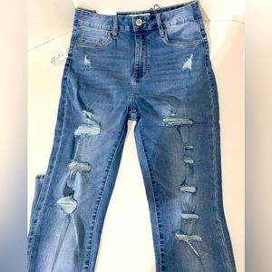 Refuge High Rise Distressed Skinny Jeans